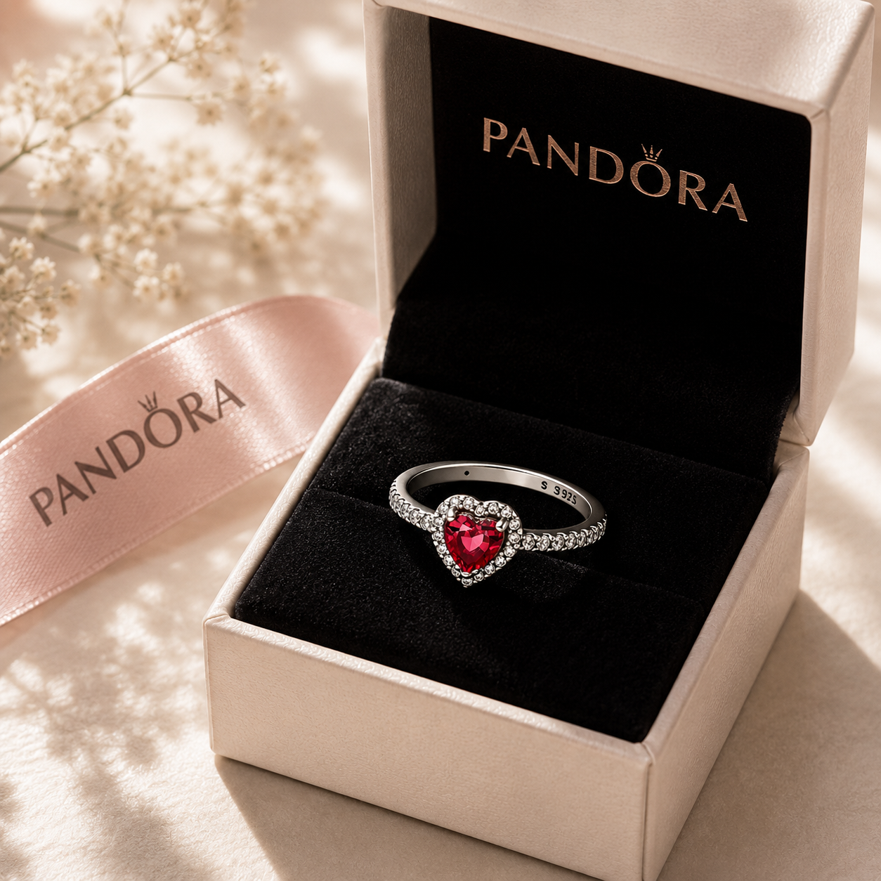 Anillo corazon Rojo