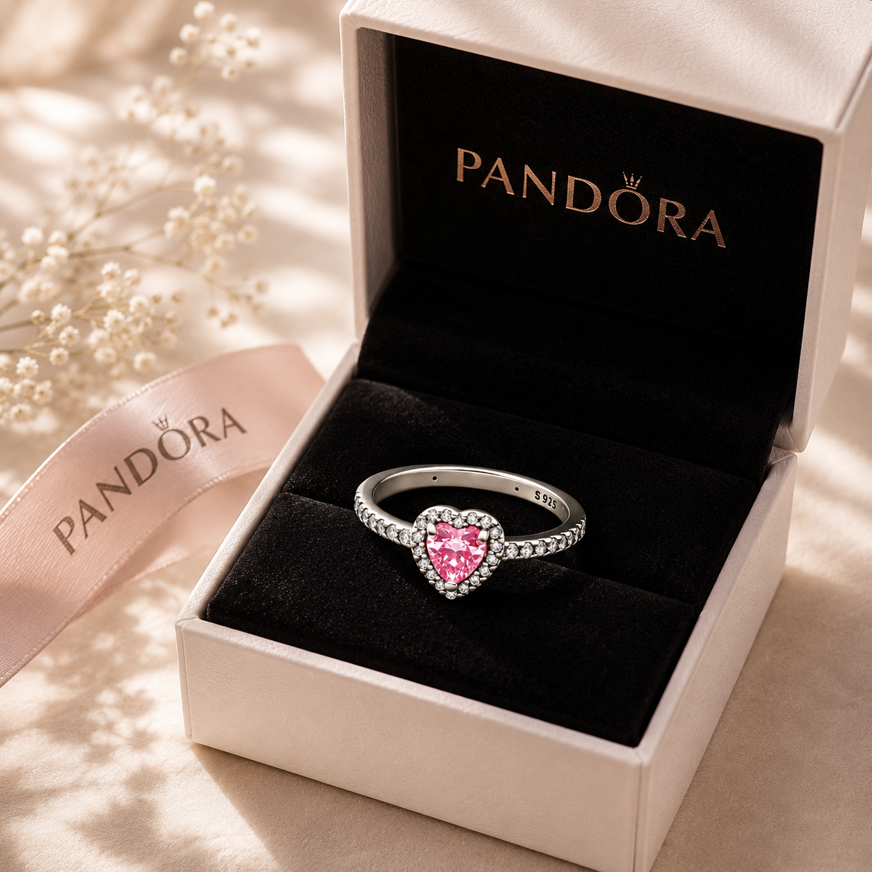 Anillo corazon Rosa